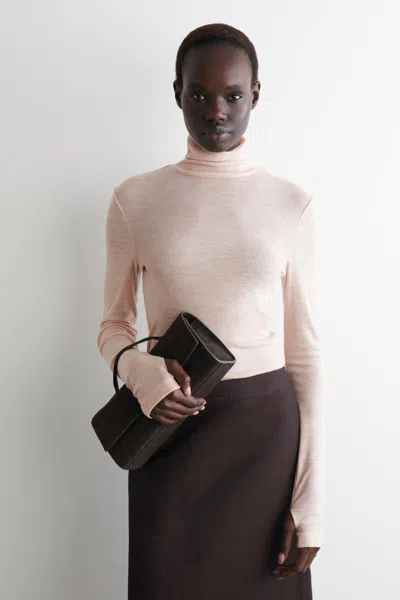 Cos Merino Wool High-neck Top In Neutral