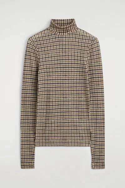 Cos Merino Wool High-neck Top In Sand