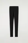 Cos Merino Wool Leggings In Black