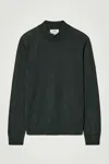 Cos Merino Wool Mock-neck Jumper In Green