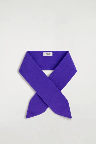 Cos Merino Wool Neck Scarf In Purple