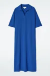 Cos Merino Wool Polo Dress In Blue