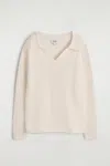 Cos Merino Wool Polo Sweater In Neutral