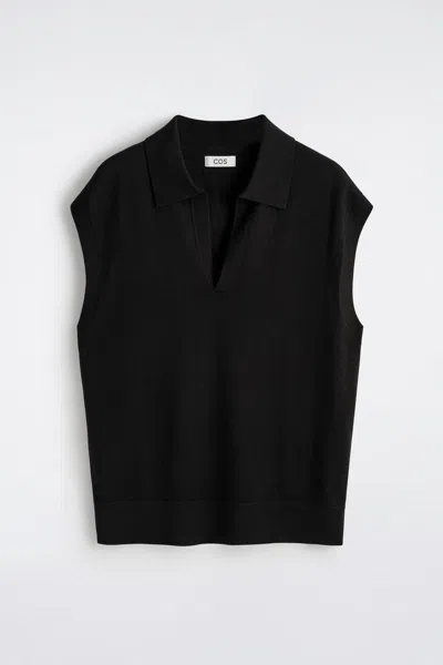 Cos Débardeur En Laine Mérinos In Black