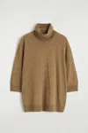 Cos Merino Wool Roll-neck Sweater In Brown