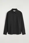 Cos Merino Wool Shirt In Black