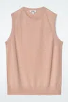 Cos Merino Wool Tank Top In Orange