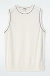 Cos Merino Wool Tank Top In White
