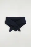 Cos Merino Wool Triangle Scarf In Blue