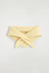 Cos Merino Wool Triangle Scarf In Yellow