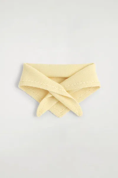Cos Merino Wool Triangle Scarf In Yellow