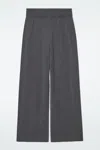 Cos Merino Wool Trousers In Grey