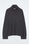 Cos Merino Wool Turtleneck Sweater In Black