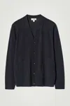 Cos Merino Wool V-neck Cardigan In Blue