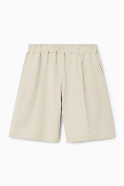Cos Mid-weight Jersey Shorts In Beige