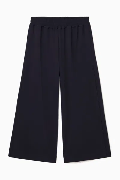 Cos Milano-knit Culottes In Blue