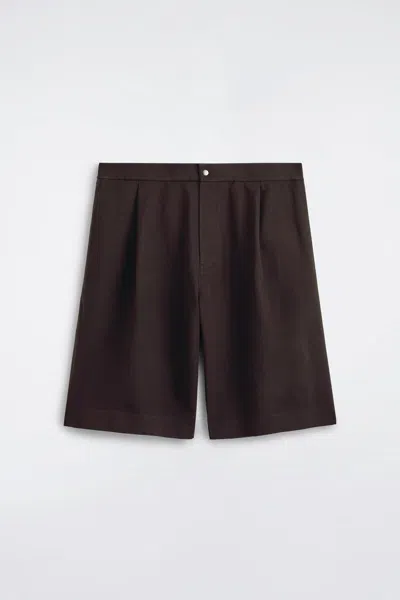 Cos Shorts In Jersey Milano In Brown
