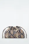 Cos Mini Cavatelli Clutch Bag - Leather In Beige