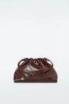 Cos Mini Cavatelli Clutch Bag - Leather In Red