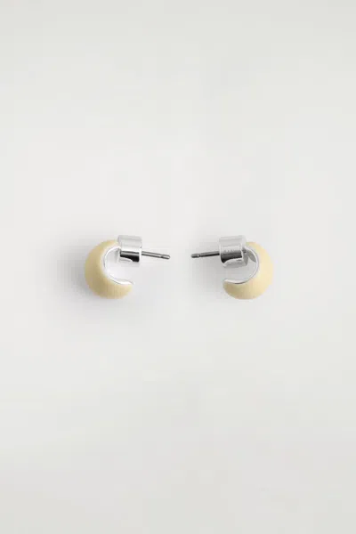 Cos Mini Half-hoop Earrings In Yellow
