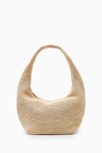 Cos Mini Sling Bag - Raffia In Beige