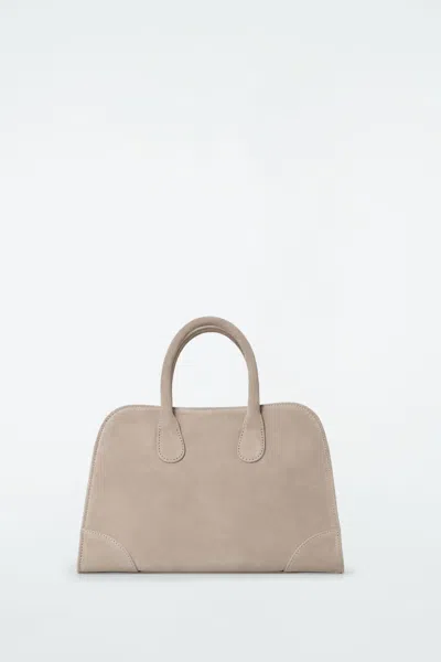 Cos Mini Studio Bowling Bag - Leather In Metallic