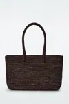 Cos Mini Woven Tote Bag - Raffia In Pattern