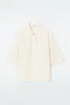 Cos Minimal Cotton-jersey Polo Shirt In Beige