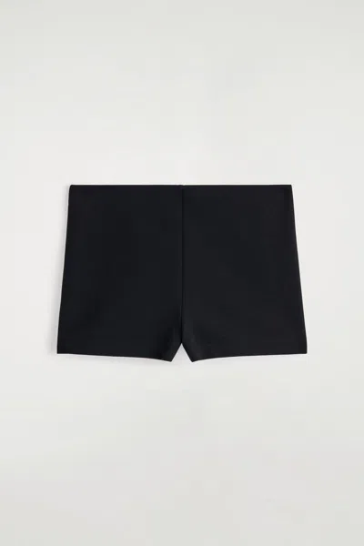 Cos Minimal Jersey Shorts In Black