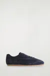 Cos Minimal Leather Trainers In Blue