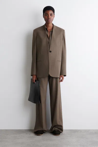 Cos Minimal Pony-hair Trainers In Brown