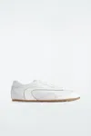 Cos Minimal Suede Sneakers In White
