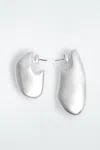 Cos Mismatched Pebble Earrings In Silver