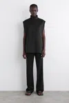 Cos Mock-neck Utility Vest In Black