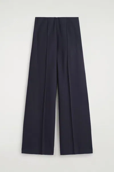 Cos Modal Wide-leg Pants In Blue