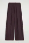 Cos Modal Wide-leg Pants In Red