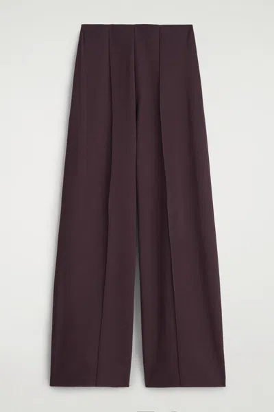Cos Modal Wide-leg Pants In Red