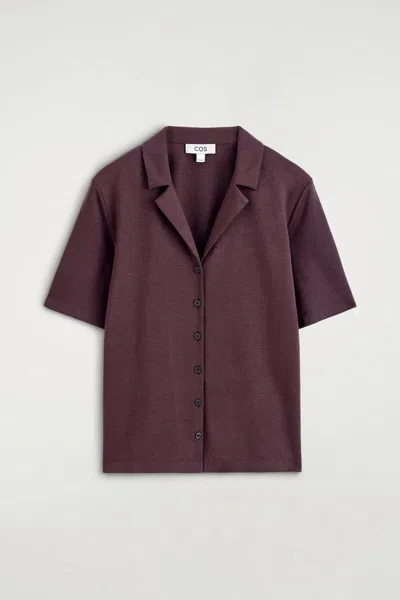 Cos Modal-jersey Shirt In Purple
