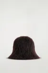 Cos Mohair Bucket Hat In Brown