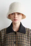 Cos Mohair Bucket Hat In Sand