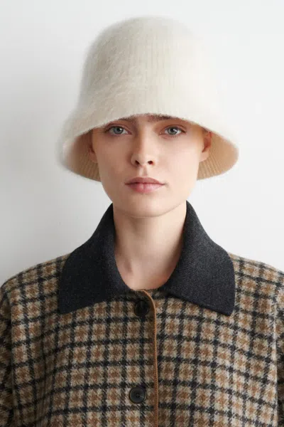 Cos Mohair Bucket Hat In Sand