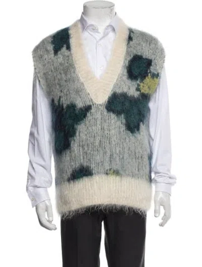 Pre-owned Cos Mohair Floral Print Vest In Multicolor