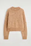 Cos Mohair-wool Crew-neck Sweater In Sand