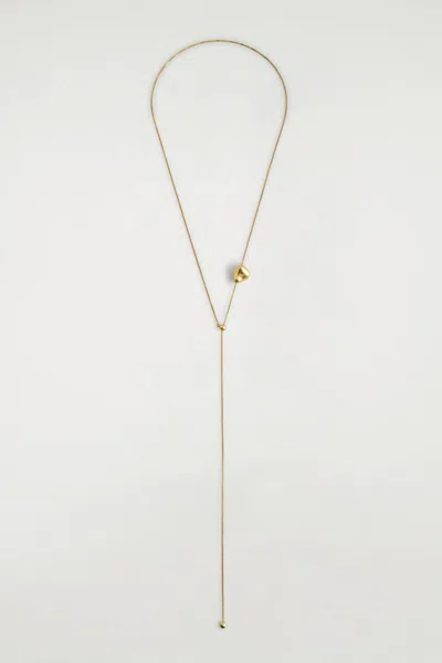 Cos Molten Pendant Necklace In Brown