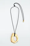 Cos Molten Pendant Necklace In Gold