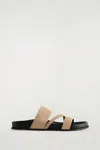Cos Multi-strap Suede Sandals In Beige