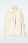 Cos Neck-tie Shirt In White