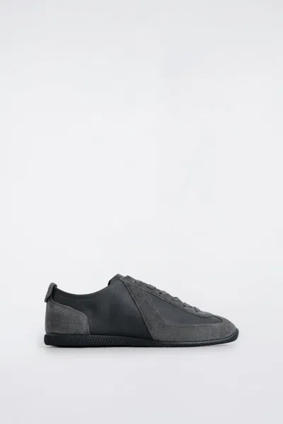 Cos Nubuck And Suede Sneakers In Gray