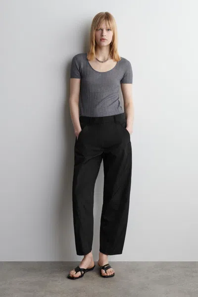 Cos Nylon Barrel-leg Trousers
