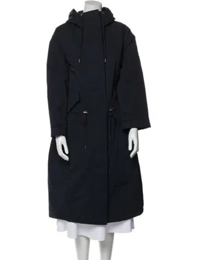 Pre-owned Cos Nylon Coat In Blue